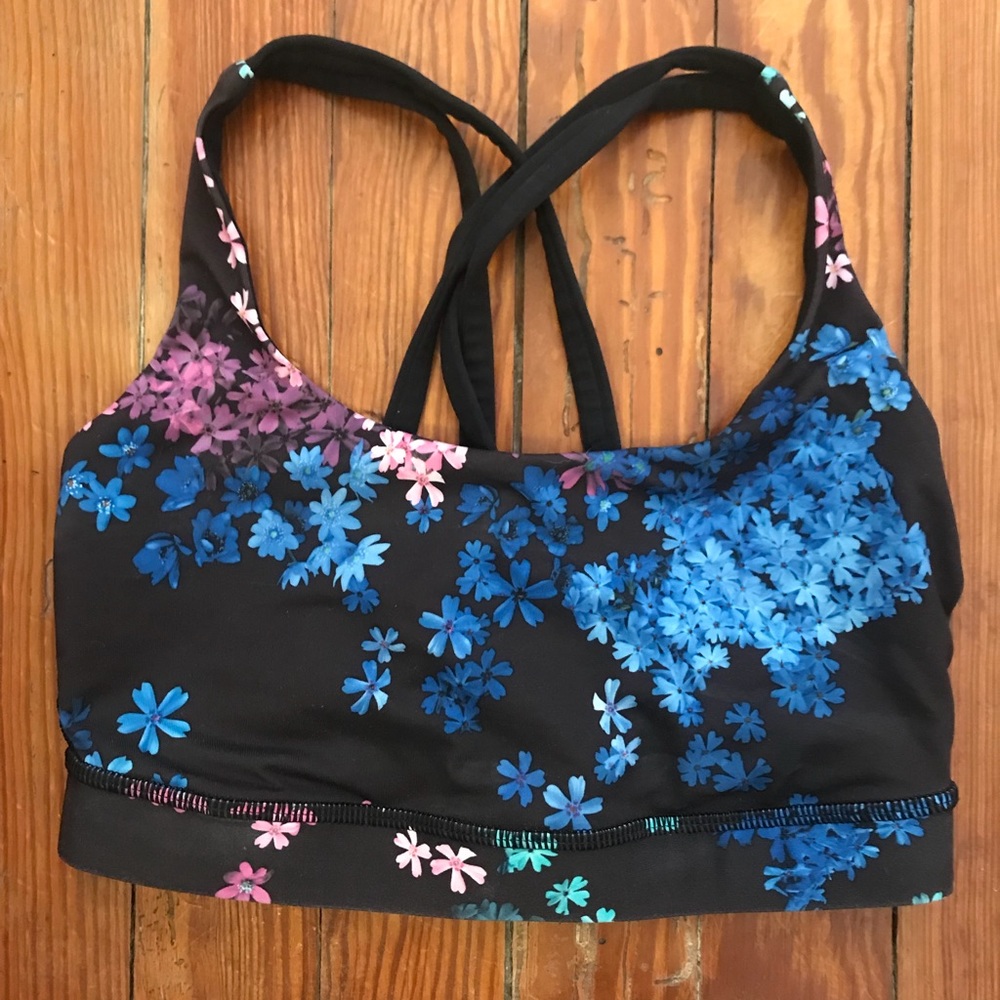 Like new! Lululemon super cute floral sports bra!